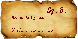 Szapu Brigitta névjegykártya